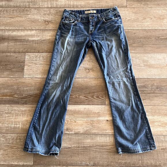 BKE Denim - BKE Denim Culture Flare Jeans Women 30x33.5 (fits 30x30) Thick Stitch Embroidery